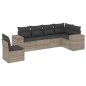 vidaXL 6-tlg. Garten-Sofagarnitur mit Kissen Hellgrau Poly Rattan vidaXL 6-tlg. Garten-Sofagarnitur mit Kissen Hellgrau Poly Rattan