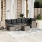 vidaXL 8-tlg. Garten-Sofagarnitur mit Kissen Hellgrau Poly Rattan vidaXL 8-tlg. Garten-Sofagarnitur mit Kissen Hellgrau Poly Rattan