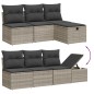 vidaXL 8-tlg. Garten-Sofagarnitur mit Kissen Hellgrau Poly Rattan vidaXL 8-tlg. Garten-Sofagarnitur mit Kissen Hellgrau Poly Rattan