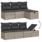 vidaXL 8-tlg. Garten-Sofagarnitur mit Kissen Hellgrau Poly Rattan vidaXL 8-tlg. Garten-Sofagarnitur mit Kissen Hellgrau Poly Rattan