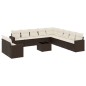 vidaXL 12-tlg. Garten-Sofagarnitur mit Kissen Braun Poly Rattan vidaXL 12-tlg. Garten-Sofagarnitur mit Kissen Braun Poly Rattan