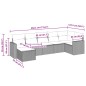 vidaXL 7-tlg. Garten-Sofagarnitur mit Kissen Hellgrau Poly Rattan vidaXL 7-tlg. Garten-Sofagarnitur mit Kissen Hellgrau Poly Rattan