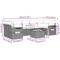 vidaXL 8-tlg. Garten-Sofagarnitur mit Kissen Hellgrau Poly Rattan vidaXL 8-tlg. Garten-Sofagarnitur mit Kissen Hellgrau Poly Rattan