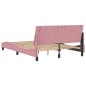 vidaXL Bettgestell mit LED-Leuchten Rosa 140x200 cm Samt vidaXL Bettgestell mit LED-Leuchten Rosa 140x200 cm Samt