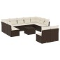 vidaXL 12-tlg. Garten-Sofagarnitur mit Kissen Braun Poly Rattan vidaXL 12-tlg. Garten-Sofagarnitur mit Kissen Braun Poly Rattan
