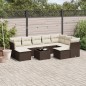 vidaXL 10-tlg. Garten-Sofagarnitur mit Kissen Braun Poly Rattan vidaXL 10-tlg. Garten-Sofagarnitur mit Kissen Braun Poly Rattan