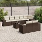 vidaXL 9-tlg. Garten-Sofagarnitur mit Kissen Braun Poly Rattan vidaXL 9-tlg. Garten-Sofagarnitur mit Kissen Braun Poly Rattan