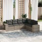 vidaXL 6-tlg. Garten-Sofagarnitur mit Kissen Hellgrau Poly Rattan vidaXL 6-tlg. Garten-Sofagarnitur mit Kissen Hellgrau Poly Rattan