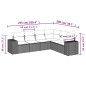 vidaXL 6-tlg. Garten-Sofagarnitur mit Kissen Hellgrau Poly Rattan vidaXL 6-tlg. Garten-Sofagarnitur mit Kissen Hellgrau Poly Rattan