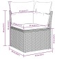 vidaXL 6-tlg. Garten-Sofagarnitur mit Kissen Hellgrau Poly Rattan vidaXL 6-tlg. Garten-Sofagarnitur mit Kissen Hellgrau Poly Rattan
