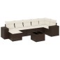vidaXL 8-tlg. Garten-Sofagarnitur mit Kissen Braun Poly Rattan vidaXL 8-tlg. Garten-Sofagarnitur mit Kissen Braun Poly Rattan