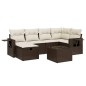 vidaXL 7-tlg. Garten-Sofagarnitur mit Kissen Braun Poly Rattan vidaXL 7-tlg. Garten-Sofagarnitur mit Kissen Braun Poly Rattan