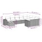 vidaXL 10-tlg. Garten-Sofagarnitur mit Kissen Hellgrau Poly Rattan vidaXL 10-tlg. Garten-Sofagarnitur mit Kissen Hellgrau Poly Rattan