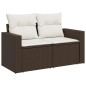 vidaXL 10-tlg. Garten-Sofagarnitur mit Kissen Braun Poly Rattan vidaXL 10-tlg. Garten-Sofagarnitur mit Kissen Braun Poly Rattan