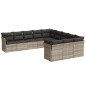 vidaXL 11-tlg. Garten-Sofagarnitur mit Kissen Hellgrau Poly Rattan vidaXL 11-tlg. Garten-Sofagarnitur mit Kissen Hellgrau Poly Rattan