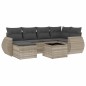 vidaXL 7-tlg. Garten-Sofagarnitur mit Kissen Hellgrau Poly Rattan vidaXL 7-tlg. Garten-Sofagarnitur mit Kissen Hellgrau Poly Rattan