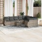 vidaXL 10-tlg. Garten-Sofagarnitur mit Kissen Hellgrau Poly Rattan vidaXL 10-tlg. Garten-Sofagarnitur mit Kissen Hellgrau Poly Rattan