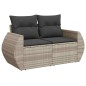 vidaXL 10-tlg. Garten-Sofagarnitur mit Kissen Hellgrau Poly Rattan vidaXL 10-tlg. Garten-Sofagarnitur mit Kissen Hellgrau Poly Rattan