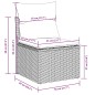 vidaXL 10-tlg. Garten-Sofagarnitur mit Kissen Hellgrau Poly Rattan vidaXL 10-tlg. Garten-Sofagarnitur mit Kissen Hellgrau Poly Rattan