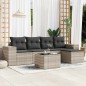 vidaXL 6-tlg. Garten-Sofagarnitur mit Kissen Hellgrau Poly Rattan vidaXL 6-tlg. Garten-Sofagarnitur mit Kissen Hellgrau Poly Rattan