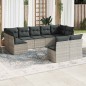 vidaXL 9-tlg. Garten-Sofagarnitur mit Kissen Hellgrau Poly Rattan vidaXL 9-tlg. Garten-Sofagarnitur mit Kissen Hellgrau Poly Rattan