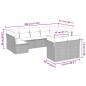 vidaXL 9-tlg. Garten-Sofagarnitur mit Kissen Hellgrau Poly Rattan vidaXL 9-tlg. Garten-Sofagarnitur mit Kissen Hellgrau Poly Rattan