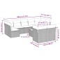 vidaXL 10-tlg. Garten-Sofagarnitur mit Kissen Hellgrau Poly Rattan vidaXL 10-tlg. Garten-Sofagarnitur mit Kissen Hellgrau Poly Rattan