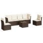 vidaXL 7-tlg. Garten-Sofagarnitur mit Kissen Braun Poly Rattan vidaXL 7-tlg. Garten-Sofagarnitur mit Kissen Braun Poly Rattan