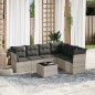 vidaXL 7-tlg. Garten-Sofagarnitur mit Kissen Hellgrau Poly Rattan vidaXL 7-tlg. Garten-Sofagarnitur mit Kissen Hellgrau Poly Rattan