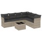 vidaXL 7-tlg. Garten-Sofagarnitur mit Kissen Hellgrau Poly Rattan vidaXL 7-tlg. Garten-Sofagarnitur mit Kissen Hellgrau Poly Rattan
