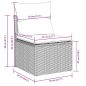vidaXL 7-tlg. Garten-Sofagarnitur mit Kissen Hellgrau Poly Rattan vidaXL 7-tlg. Garten-Sofagarnitur mit Kissen Hellgrau Poly Rattan