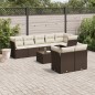 vidaXL 9-tlg. Garten-Sofagarnitur mit Kissen Braun Poly Rattan vidaXL 9-tlg. Garten-Sofagarnitur mit Kissen Braun Poly Rattan