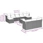 vidaXL 11-tlg. Garten-Sofagarnitur mit Kissen Hellgrau Poly Rattan vidaXL 11-tlg. Garten-Sofagarnitur mit Kissen Hellgrau Poly Rattan