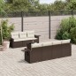vidaXL 8-tlg. Garten-Sofagarnitur mit Kissen Braun Poly Rattan vidaXL 8-tlg. Garten-Sofagarnitur mit Kissen Braun Poly Rattan