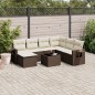 vidaXL 8-tlg. Garten-Sofagarnitur mit Kissen Braun Poly Rattan vidaXL 8-tlg. Garten-Sofagarnitur mit Kissen Braun Poly Rattan