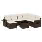 vidaXL 8-tlg. Garten-Sofagarnitur mit Kissen Braun Poly Rattan vidaXL 8-tlg. Garten-Sofagarnitur mit Kissen Braun Poly Rattan