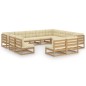 12-tlg. Garten-Lounge-Set Kissen Honigbraun Kiefer Massivholz 12-tlg. Garten-Lounge-Set Kissen Honigbraun Kiefer Massivholz