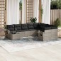 vidaXL 10-tlg. Garten-Sofagarnitur mit Kissen Hellgrau Poly Rattan vidaXL 10-tlg. Garten-Sofagarnitur mit Kissen Hellgrau Poly Rattan