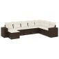 vidaXL 8-tlg. Garten-Sofagarnitur mit Kissen Braun Poly Rattan vidaXL 8-tlg. Garten-Sofagarnitur mit Kissen Braun Poly Rattan