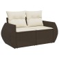 vidaXL 9-tlg. Garten-Sofagarnitur mit Kissen Braun Poly Rattan vidaXL 9-tlg. Garten-Sofagarnitur mit Kissen Braun Poly Rattan