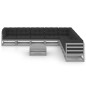 vidaXL 10-tlg. Garten-Lounge-Set mit Kissen Grau Massivholz Kiefer vidaXL 10-tlg. Garten-Lounge-Set mit Kissen Grau Massivholz Kiefer