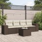 vidaXL 5-tlg. Garten-Sofagarnitur mit Kissen Braun Poly Rattan vidaXL 5-tlg. Garten-Sofagarnitur mit Kissen Braun Poly Rattan