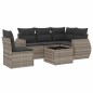 vidaXL 6-tlg. Garten-Sofagarnitur mit Kissen Hellgrau Poly Rattan vidaXL 6-tlg. Garten-Sofagarnitur mit Kissen Hellgrau Poly Rattan