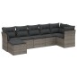 vidaXL 7-tlg. Garten-Sofagarnitur mit Kissen Hellgrau Poly Rattan vidaXL 7-tlg. Garten-Sofagarnitur mit Kissen Hellgrau Poly Rattan