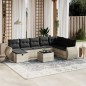 vidaXL 9-tlg. Garten-Sofagarnitur mit Kissen Hellgrau Poly Rattan vidaXL 9-tlg. Garten-Sofagarnitur mit Kissen Hellgrau Poly Rattan