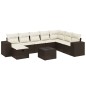 vidaXL 9-tlg. Garten-Sofagarnitur mit Kissen Braun Poly Rattan vidaXL 9-tlg. Garten-Sofagarnitur mit Kissen Braun Poly Rattan