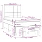vidaXL Boxspringbett mit Matratze Taupe 120x190 cm Stoff vidaXL Boxspringbett mit Matratze Taupe 120x190 cm Stoff