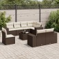 vidaXL 9-tlg. Garten-Sofagarnitur mit Kissen Braun Poly Rattan vidaXL 9-tlg. Garten-Sofagarnitur mit Kissen Braun Poly Rattan