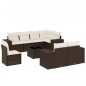 vidaXL 9-tlg. Garten-Sofagarnitur mit Kissen Braun Poly Rattan vidaXL 9-tlg. Garten-Sofagarnitur mit Kissen Braun Poly Rattan