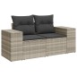 vidaXL 9-tlg. Garten-Sofagarnitur mit Kissen Hellgrau Poly Rattan vidaXL 9-tlg. Garten-Sofagarnitur mit Kissen Hellgrau Poly Rattan